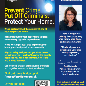 Poster - Prevent crime, Put off criminals, protect your home