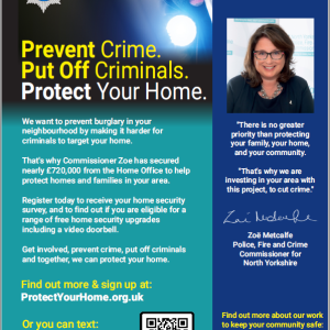 Poster - Prevent crime, Put off criminals, protect your home