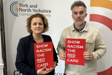 Mayor David Skaith and Deputy Mayor Jo Coles support Wear Red Day